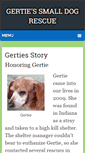Mobile Screenshot of gertiessmalldogrescue.org