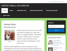 Tablet Screenshot of gertiessmalldogrescue.org